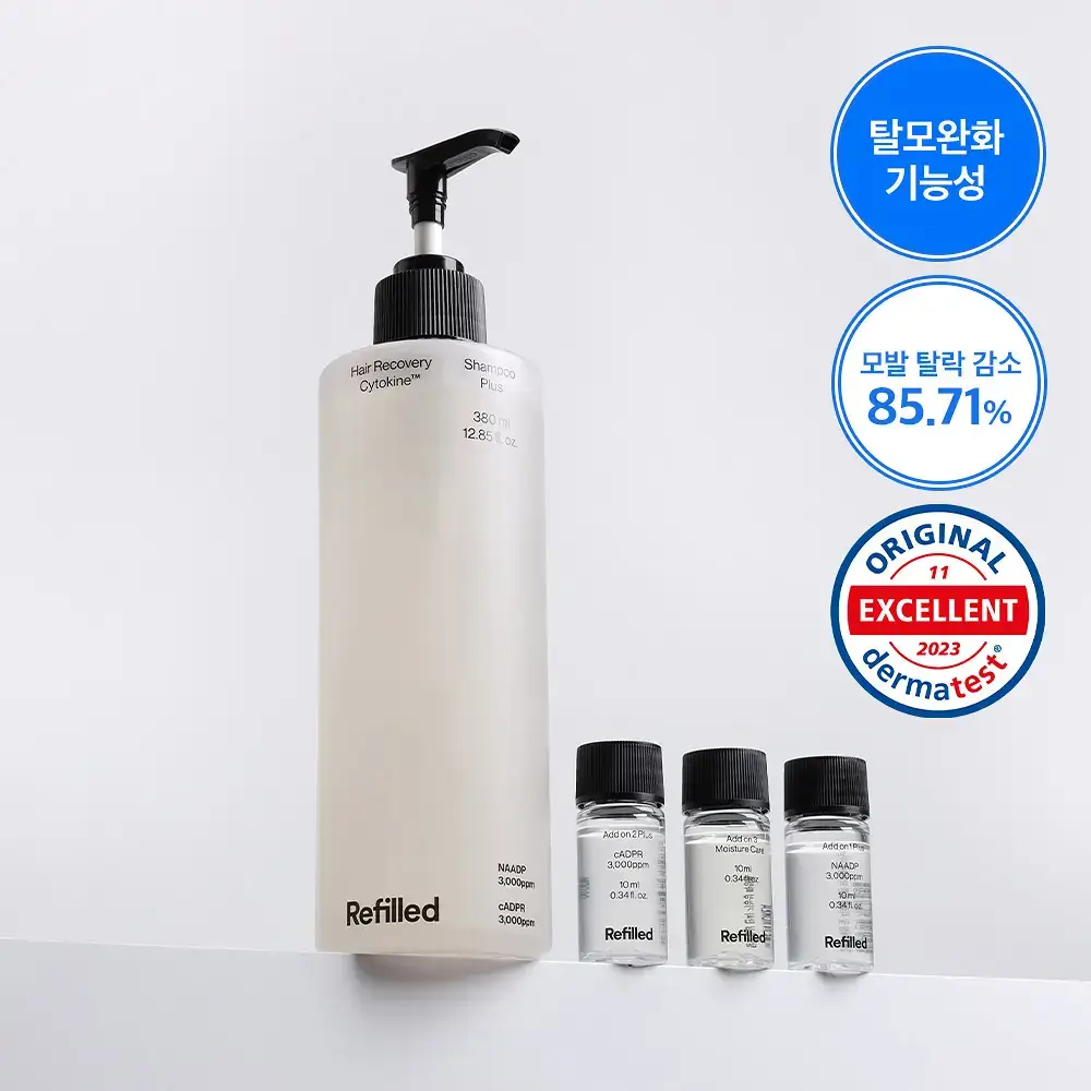 [탈모증상개선] 리필드 사이토카인 한/중/미 단독 특허 탈모샴푸 380ml 3종 택 1